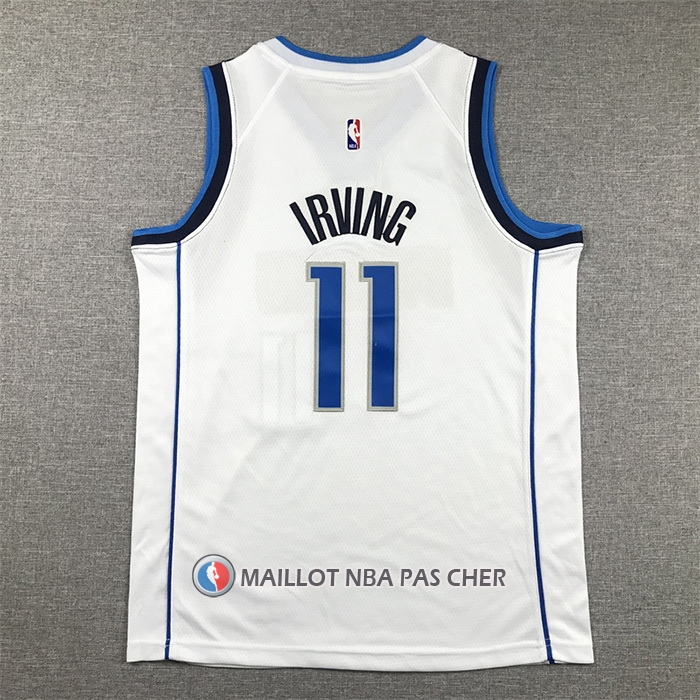 Maillot Enfant Dallas Mavericks Kyrie Irving NO 11 Association 2022-23 Blanc